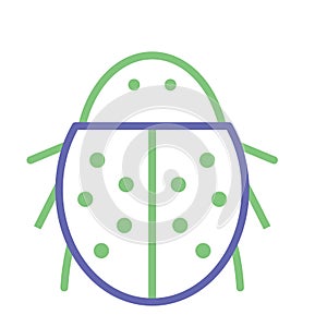 Ladybird Isolated Vector icon that can be easily modified or edited