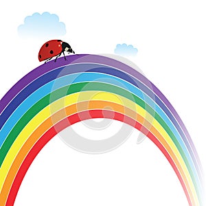 Ladybird on rainbow