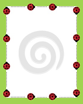 Ladybirds borders frame