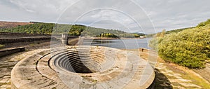 Ladybower Dam plughole panorama