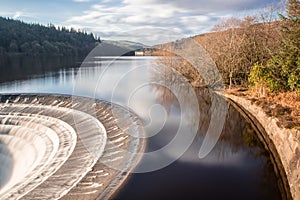 Ladybower reservoir bellmouth overflow plug hole and draw off tower