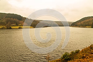 Ladybower reservoir in Derbyshire