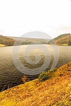 Ladybower reservoir in Derbyshire