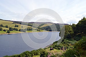 Ladybower reservoir in Derbyshire