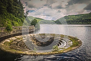 The ladybower Reservoir  plug hole