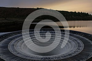 Ladybower Reservoir on a sunset