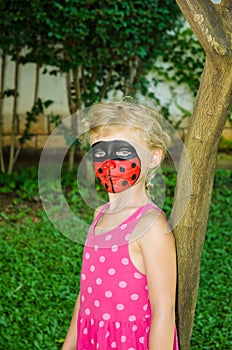Ladybug face painting