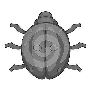 Ladybug icon, cartoon style