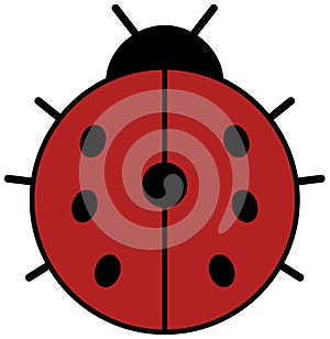 Ladybug icon. Ladybird clipart