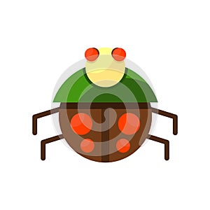 Ladybug icon vector isolated on white background, Ladybug sign ,