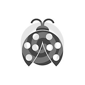 Ladybug icons in flat style - Illustration