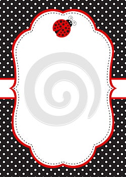 Ladybug invitation template