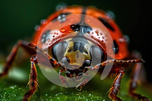 Ladybug, macro photography, close up shallow focus. Generative AI