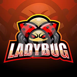 Ladybug mascot esport logo design