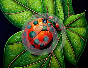 Ladybug\'s Biomechanical Dream - A Surreal Masterpiece Made with Generative AI