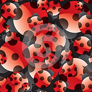 Ladybug seamless pattern