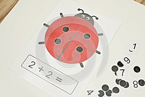 Ladybug table game.