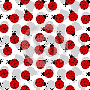 Ladybugs seamless texture