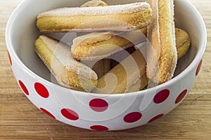 Ladyfingers in a bowl