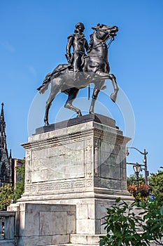 Lafayette Monument statue in Baltimore Maryland photo