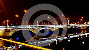Lagan bridge at night