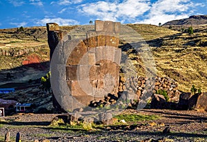 Lagarto chullpa, the most famous Sillustani tomb -peru 48