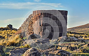 Lagarto chullpa, the most famous Sillustani tomb -peru 45 photo