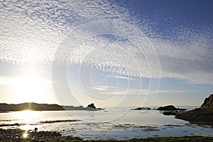 Lagavulin Bay on Islay during sunrise