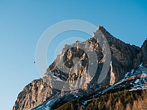 Lagazuoi Mountain Peak in the Dolomites of Italy photo