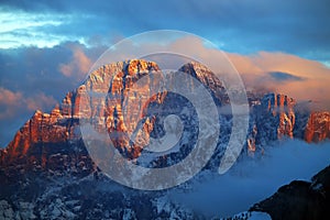 Lagazuoi war scene, Dolomites, Italy