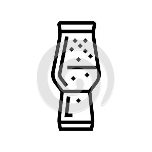 lager beer glass line icon vector illustration