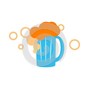 Lager beer icon flat