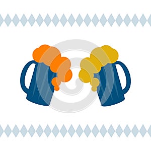 Lager beer icon flat