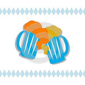 Lager beer icon flat