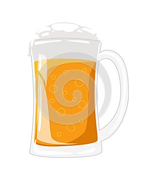 Lager beer icon. Vector beer. Glass with beer isolated on background Web site page and mobile app design element