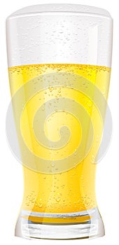 Lager light non alcoholic beer in glass