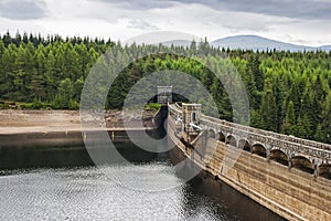 Laggan dam in the highlands of Scotland, UK