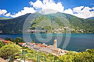 Laglio. Idyllic town of Laglio and Como lake panoramic view