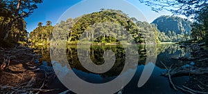 Lago Chico lake in National Park Huerquehue