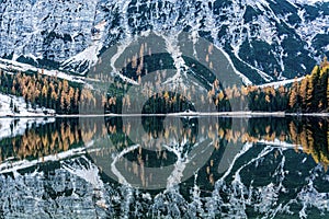 Lago Di Braies in autumn