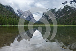 Lago di Dobbiaco in the Italian Alps