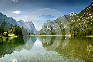 Lago di Dobbiaco Italy Dolomites