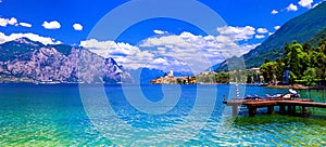 Lago di Garda - beautiful emerald lake in north of Italy photo