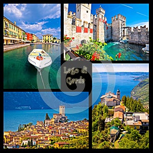 Lago di Garda collage postcard