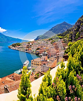 Lago di Garda panoramic view in Limone sul Garda photo