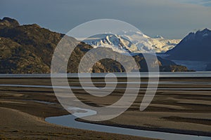 Lago Grey in Torres del Paine National Park, Chile photo