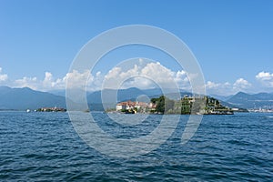 Lago Maggiore with Isola Bella and Isola dei Pescatori by Stresa in northern Italy