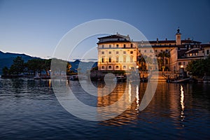 Lago Maggiore, Italy. Isola Bella, Stresa, night view