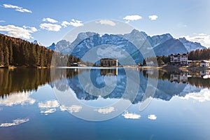 Lago of Misurina in the Dolomites