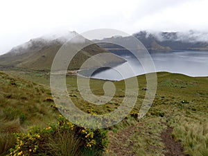 Lago Mojanda from Fuya Fuya, in Ecuador photo